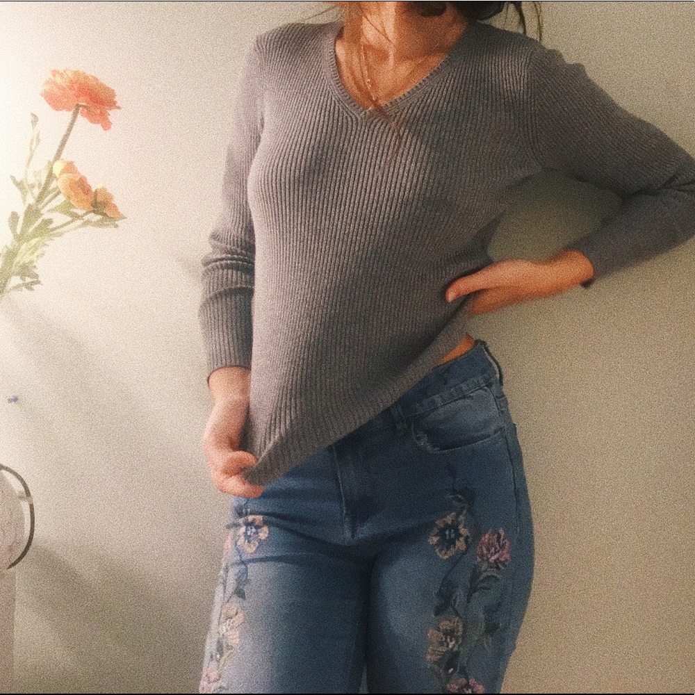 Cute cozy grey long sleeve